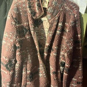 Avalanche Pink and Green Patterned Jacket Size Large -women’s